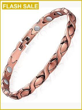 Pure Copper Magnetic Anklet for Women - X Shape Hypoallergenic